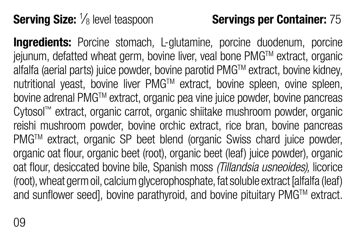 Canine Enteric Support, 30 g, Rev 08 Supplement Facts