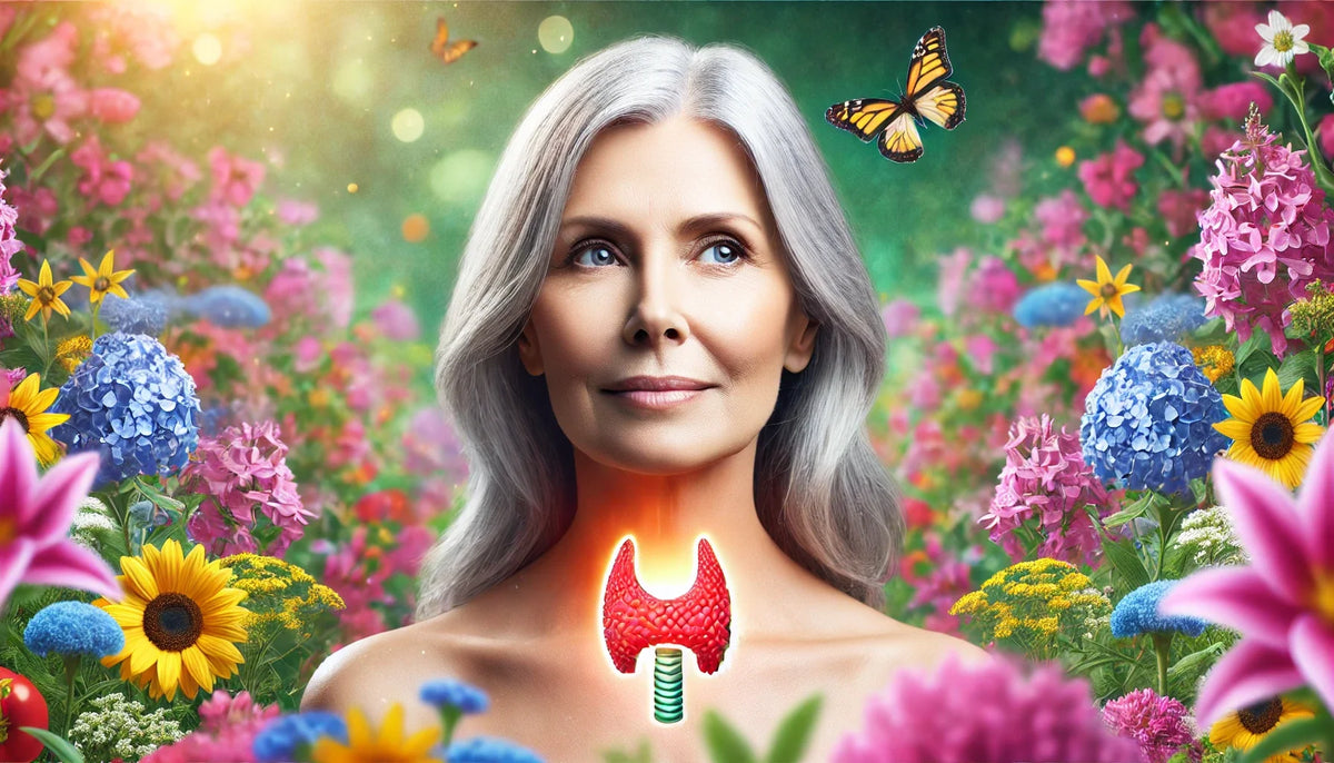 Illustration highlighting the thyroid gland