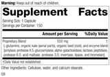 Enzycore, 150 Capsules, Rev 07 Supplement Facts