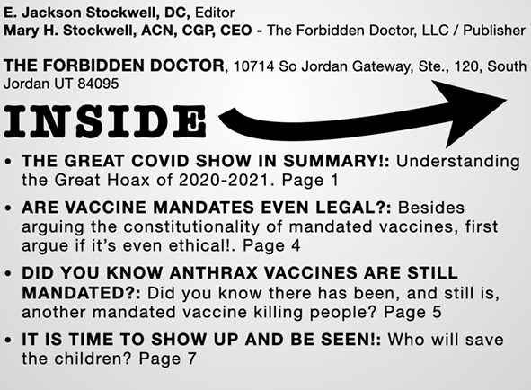 Notes from The Forbidden Doctor: Back Issue #6 Oct 2021, Vol 1 Issue 6